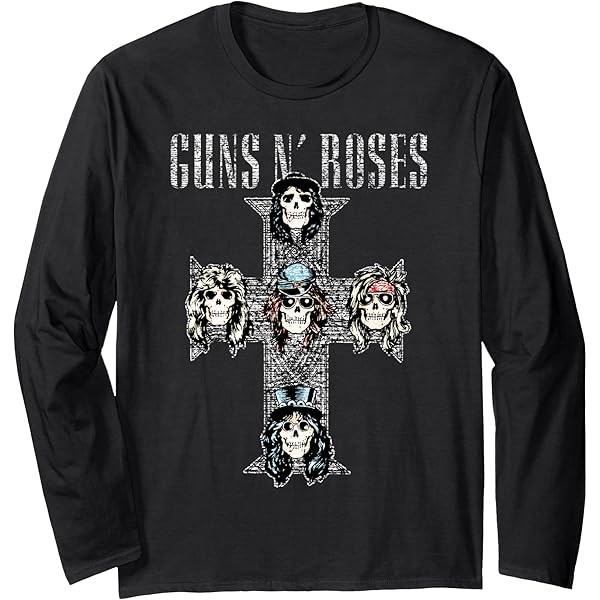 Amazon.com: Guns N' Roses Official Cross Long Sleeve T-Shirt
